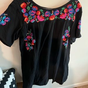 Clad and cloth dress with floral detail